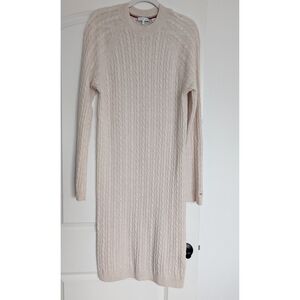 Tommy Hilfiger Cream Knit Sweater Dress